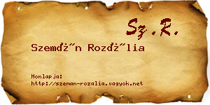 Szemán Rozália névjegykártya
