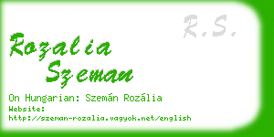 rozalia szeman business card